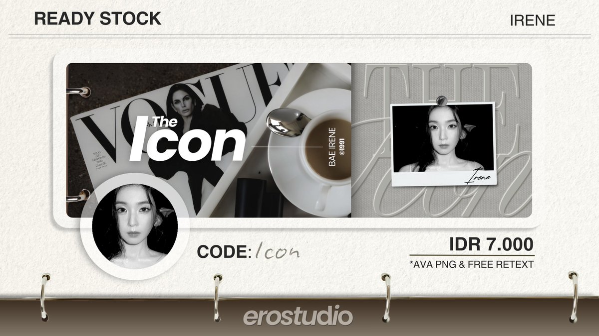 Sannviero's tweet photo. ㅤㅤ
The collection continues with another the 𝗜𝗖𝗢𝗡 lineup, featuring Ian, A-na, Irene, and Jennie. Pick your favorite or collect them all. It comes with a PNG avatar, free retext, and free replace muse for only IDR 7,000.

t. #bealanja
ㅤㅤ https://t.co/FDARA9UjC7