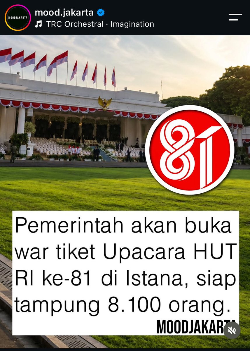 ardisatriawan's tweet photo. Cung siapa yang mau ikut war tiket upacara HUT RI di Istana? Bonus liat pidato presiden? https://t.co/5fE0hmgDJH