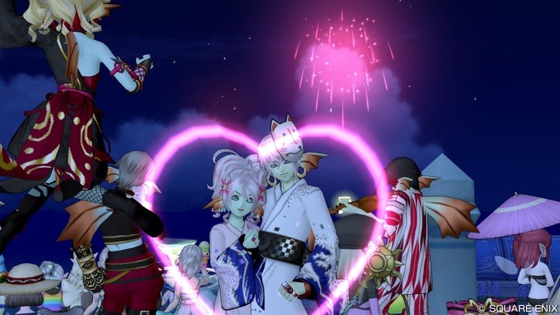 junris_DQX's tweet photo. 昨日のドラクエ10✨
14周年カウントダウンへチムで
花火ぶちまけに🎆

もうこんなに長くしてるのか笑

その後、チムアジトでずーっと
みんな怪しい踊りしてたけど
何時までしてたんだろW

これからもよろしくね♪ https://t.co/kGYrM8UFV5