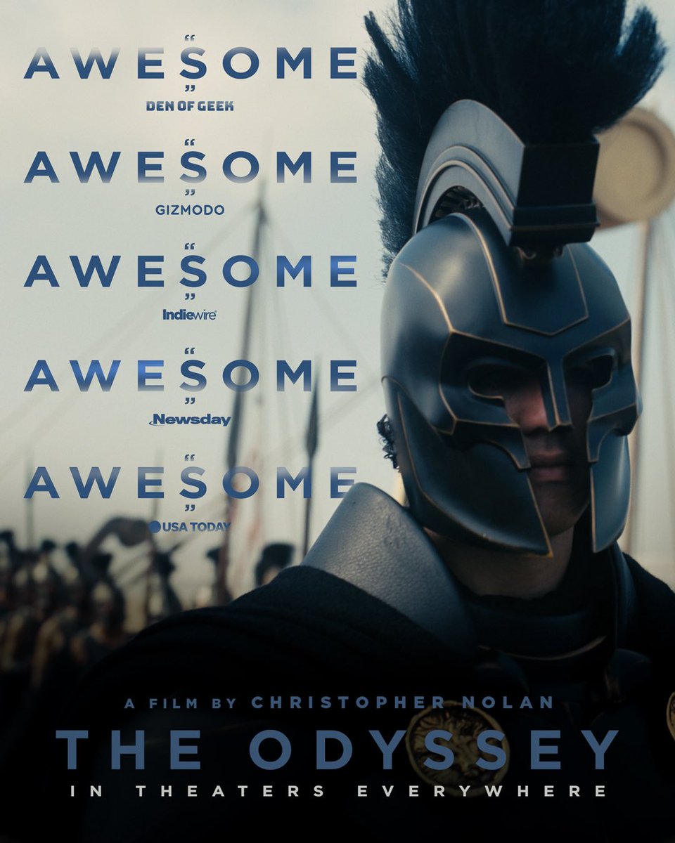 NolanAnalyst's tweet photo. ‘THE ODYSSEY’ has passed $800M worldwide. https://t.co/dR3OSsNNPD