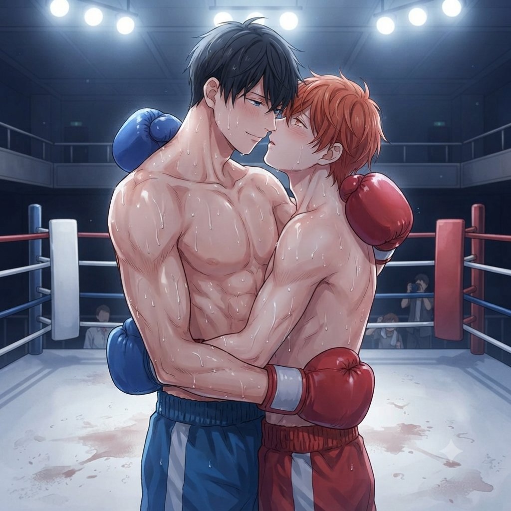Bili4519's tweet photo. When #Given stars Uenoyama &amp; Mafuyu were cast as boxers for a #boxing flavor MV

🥊Once in the ring, Mafuyu felt so attracted to his crush Uenoyama's gloved-up ad sweaty looks, that he couldn't help to kiss him🥰

You like how they both look?

#uenoyamaritsuka #satomafuyu https://t.co/zg1zazaBxK