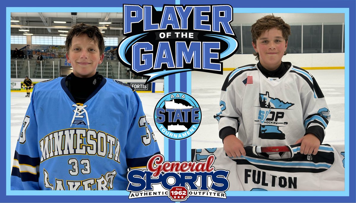 YouthHockeyHub's tweet photo. AAA STATE 2026
2014 Semis
Lakers Showcase > True North (6-4)
SDP > Blue Army (6-1)

@GeneralSportsMN POTG:
Jack Japuntich LAK (24 svs)
Reed Huddy SDP (2g1a)

#aaastate26 https://t.co/7ZQbbbnCMn