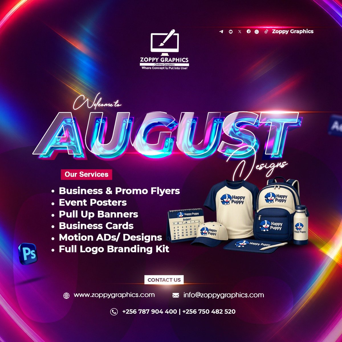 ZoppyGraphics's tweet photo. Starting August with a Premium 3D flyer design. Let's create visuals that make your Brand stand out.
We're Open for Branding &amp; Deisgning Services.
visit: https://t.co/Z6VpDiFgk8
#GraphicDesign #Branding #FlyerDesign #LogoDesign #CreativeDesign #AdobePhotoshop #AdobeIllustrator https://t.co/lSBYyOIu9o