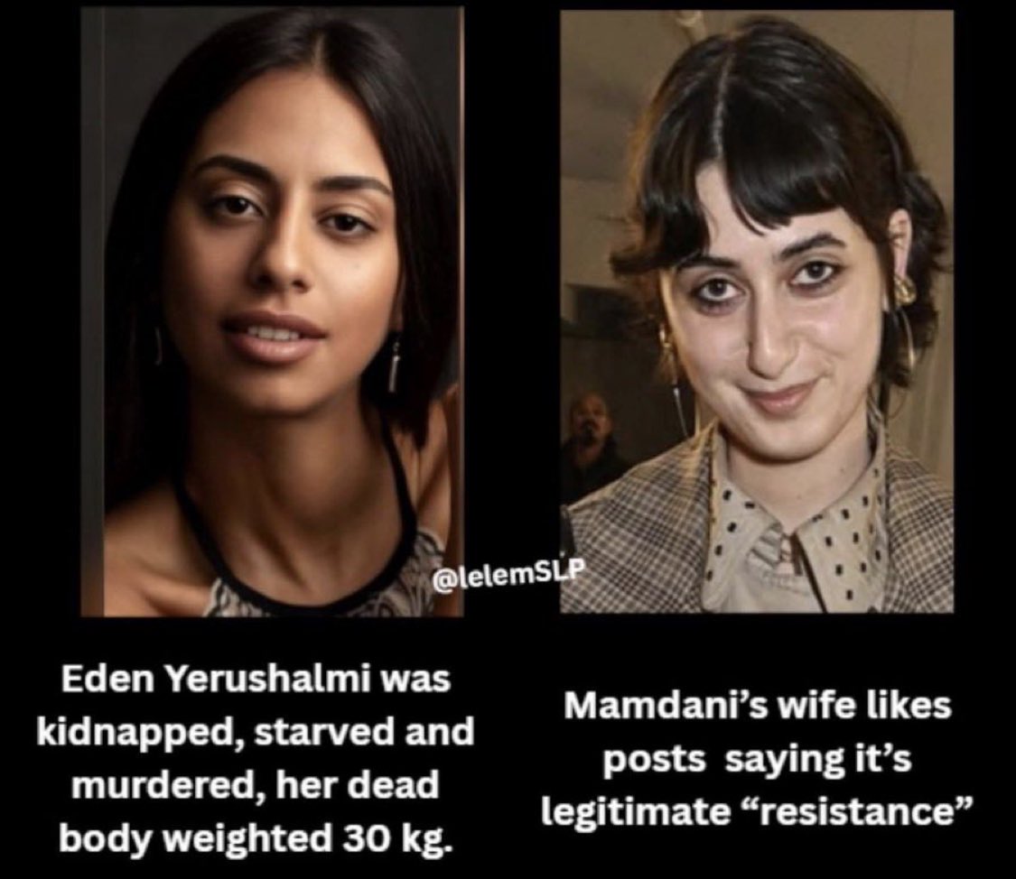 Brookltnwilliw's tweet photo. We’re all familiar with the proverb about friends... But let’s refine it for the modern era: Show me your spouse, and I’ll show you your conscience.

When Mamdani chooses to marry a jihadist who applauds the burning of Jewish babies, he isn't just making a 'personal choice', he’s issuing a public statement on his own humanity. 

Who is @NYCMayor Mamdani? #NYC 

He’s exactly who he’s sleeping next to.