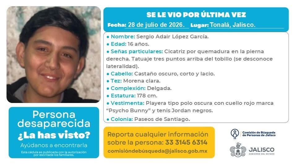 VMGlezR's tweet photo. Desaparece menor de edad en Tonalá, Jalisco. https://t.co/2WQPgOOYdq