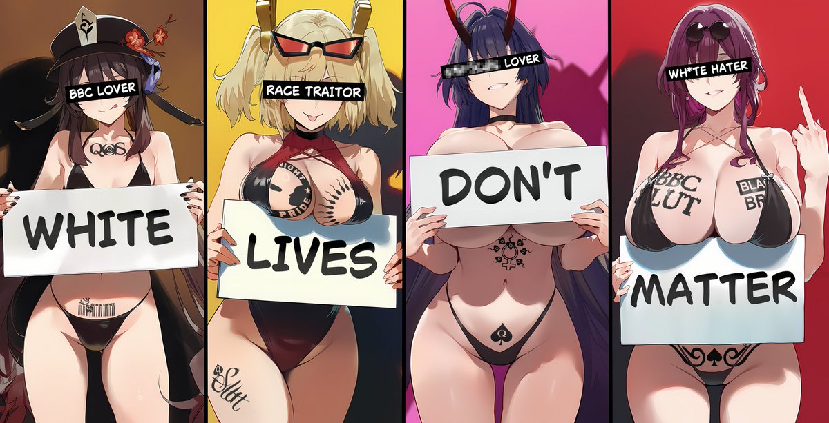 MystaryEyle's tweet photo. its like all those girls could just smell and sense the white inferiority radiating from you, even in an online setting..lucky you, since sexual rejection and humiliation is like your fetish at this point~
❤️+ 🔃
 #2dfd #findom #gooning #bnwo #blacked #blackedwaifu #blackedhentai https://t.co/CS4J63C1NZ
