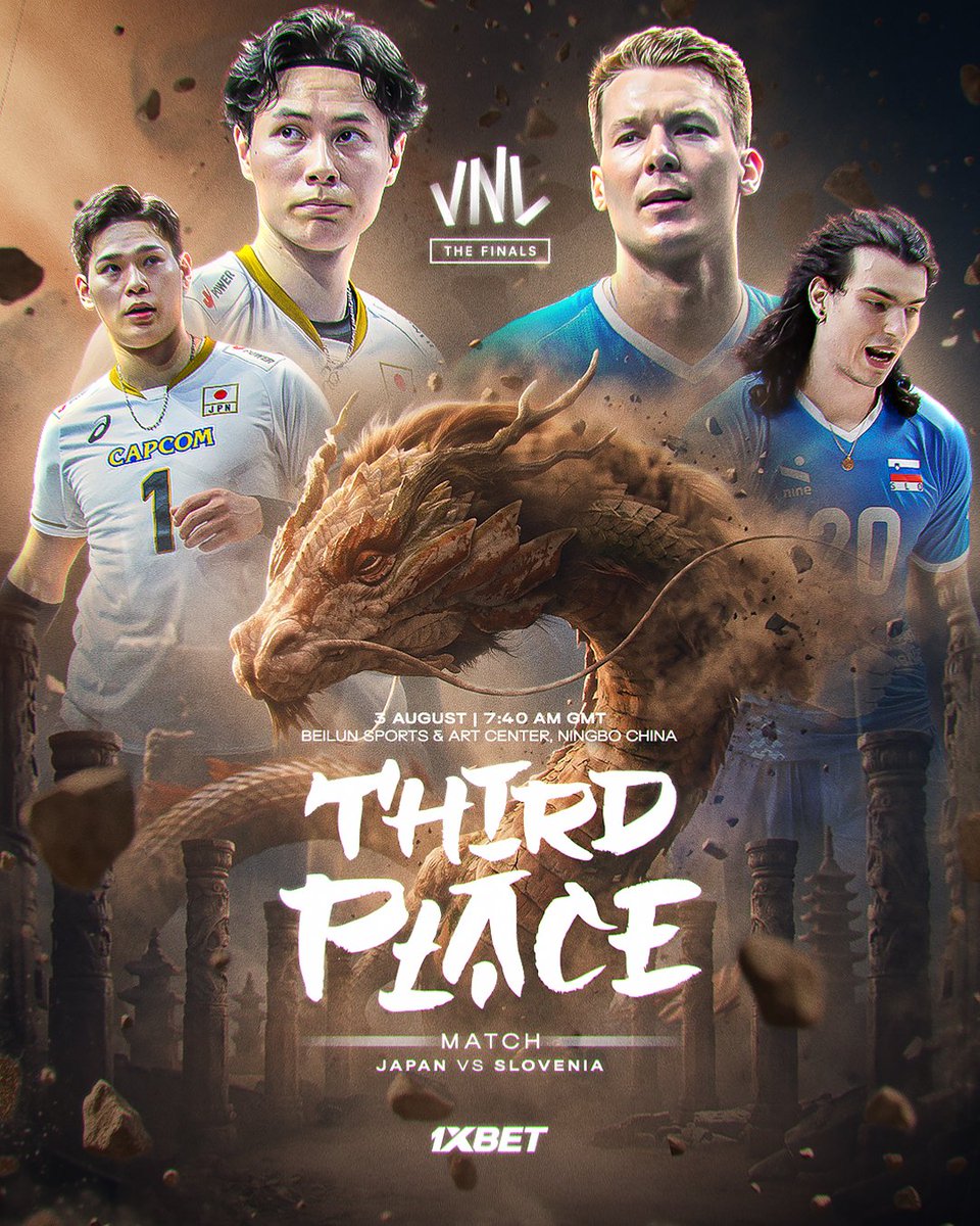 volleyballworld's tweet photo. #VNL2026: ONE LAST BATTLE AWAITS. 🥉⚔️

Japan 🇯🇵 and Slovenia 🇸🇮 may have fallen short of the Final, but one more prize remains.

Who will finish the tournament on the podium and take home the bronze medal? 👀

🗓️ Sunday
🕢 7:40am GMT
📺 Watch LIVE on VBTV: https://t.co/4mj2q2zYrc

🏐 #BePartOfTheGame #Volleyball #VNLFinals