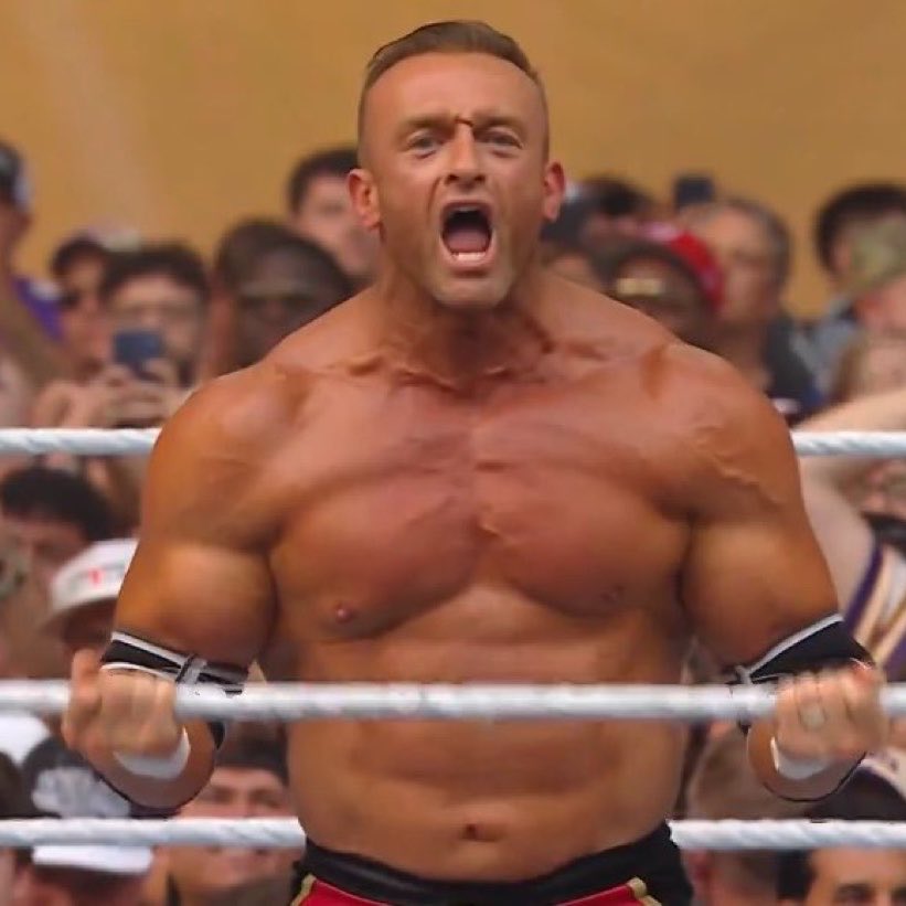 _PWChronicle's tweet photo. To the surprise of absolutely nobody, Nick Aldis is in tremendous f*cking shape 🔥

#SummerSlam https://t.co/YlmDX1FrKR