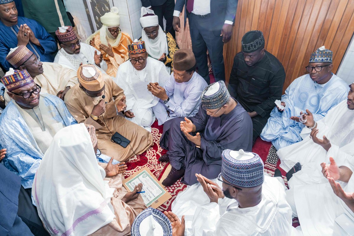 ubasanius's tweet photo. I had the honour of attending the Wedding Fatiha of the son of the Honourable Commissioner of Finance, Hon. Ibrahim Tanko Mohammed, where I had the privilege of serving as the Wakili to the groom, Hamza Ibrahim Mohammed, as he solemnised his marriage to his bride, Haleemah Muhammad Auwal.

The Wedding Fatiha was held at the Kaduna Polytechnic Central Mosque, Tudun Wada, in the presence of family members, friends, associates, and well-wishers.

I congratulate the newly wedded couple and pray that Almighty Allah (SWT) blesses their union with love, peace, understanding, and abundant barakah. Ameen