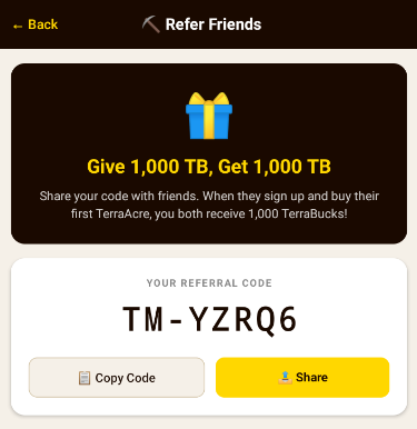 Alexandrel5127's tweet photo. Want some passive money? Join me on TerraMine! Start with 1000 TerraBucks using my referral code: TM-YZRQ6. With the initial 1,000, you can jump right in with 20 mines already ready! Download TerraMine: https://t.co/3P2MOnZPXC #terramining #mobilegames #terramine #P2E https://t.co/784Pn6wZSE