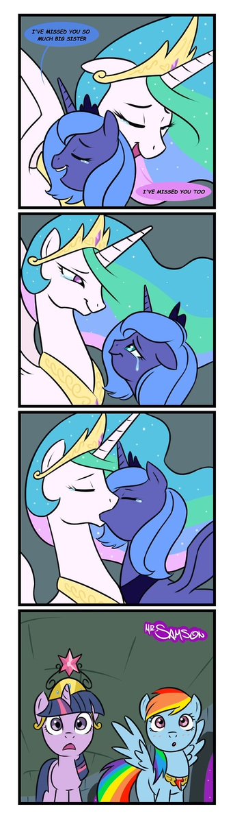 HollowSmirk's tweet photo. What actually happened...
#mlp #mylittlepony 

(🎨: Mr-Samson) https://t.co/uUcBpKhi9G