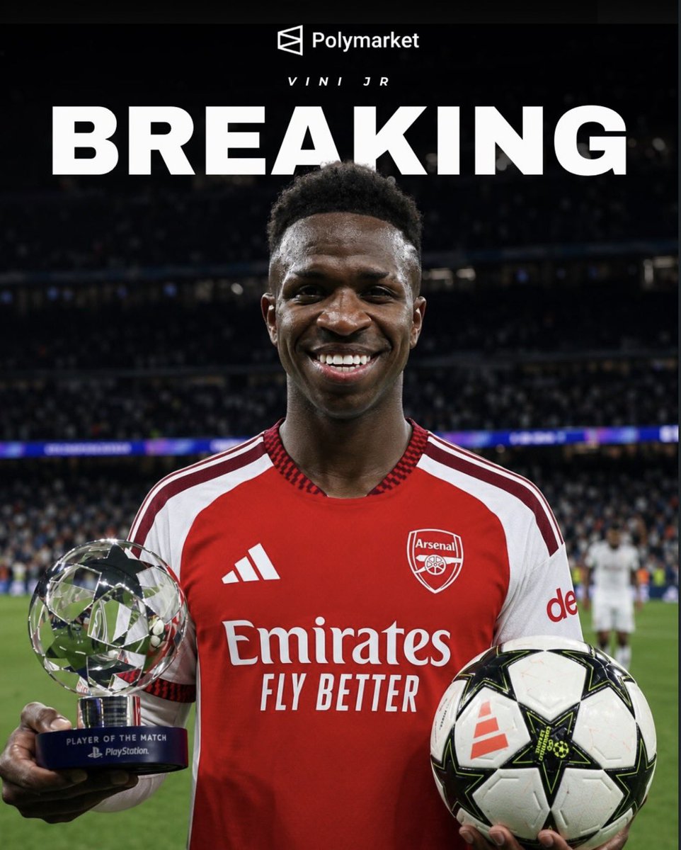 PolymarketFC's tweet photo. 🚨 BREAKING! 🤯

Vinícius is NO LONGER excited about renewing with Real Madrid. 🇧🇷 

The negotiations between Vinícius and Real Madrid have completely STOPPED. ⚡️

ℹ️ @jorgenicola https://t.co/kh3GUZpEI9