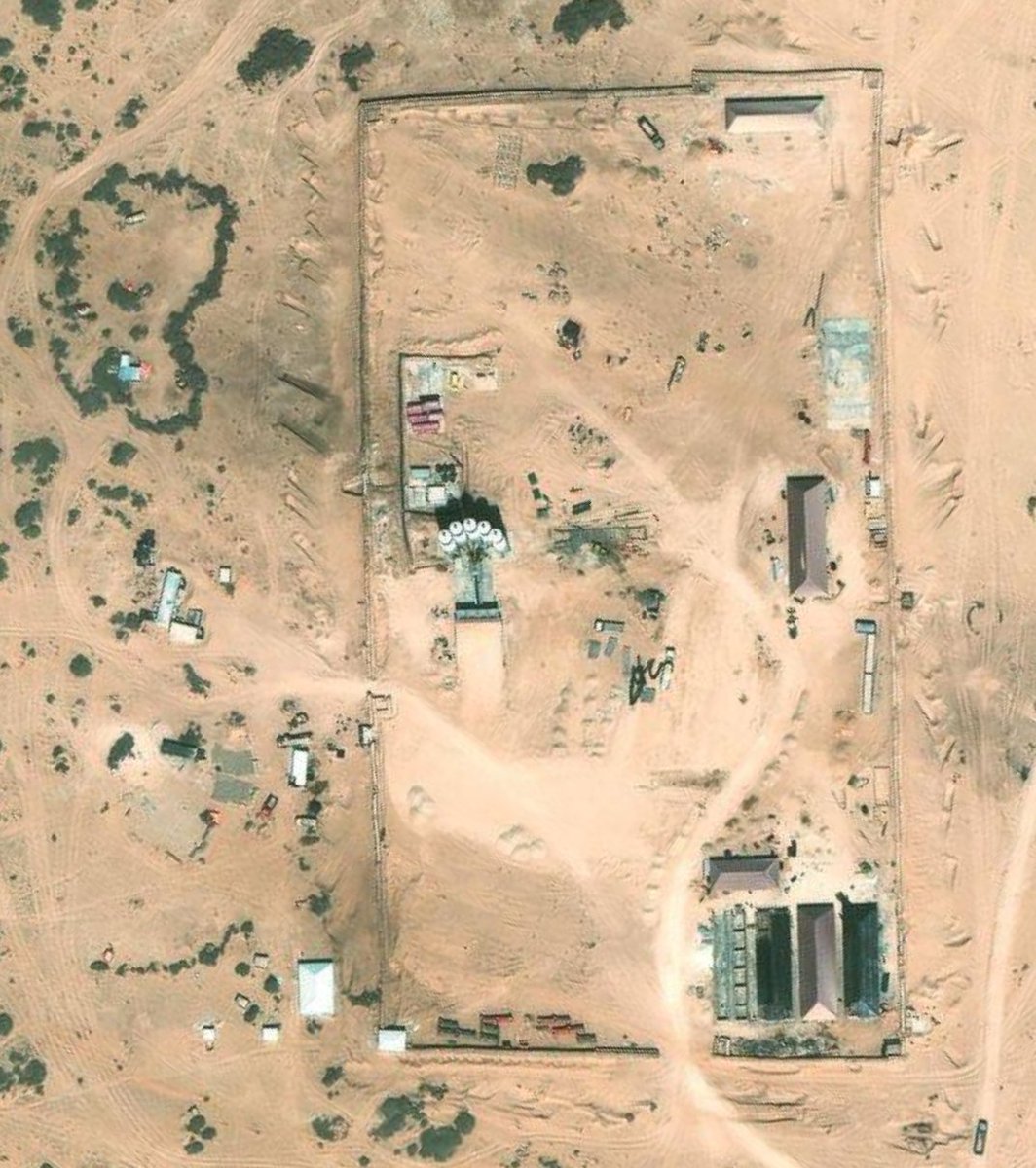 geo27752's tweet photo. Satellite image of the Somali Space Center construction site, taken approximately 3 months ago https://t.co/X4msix4g6I