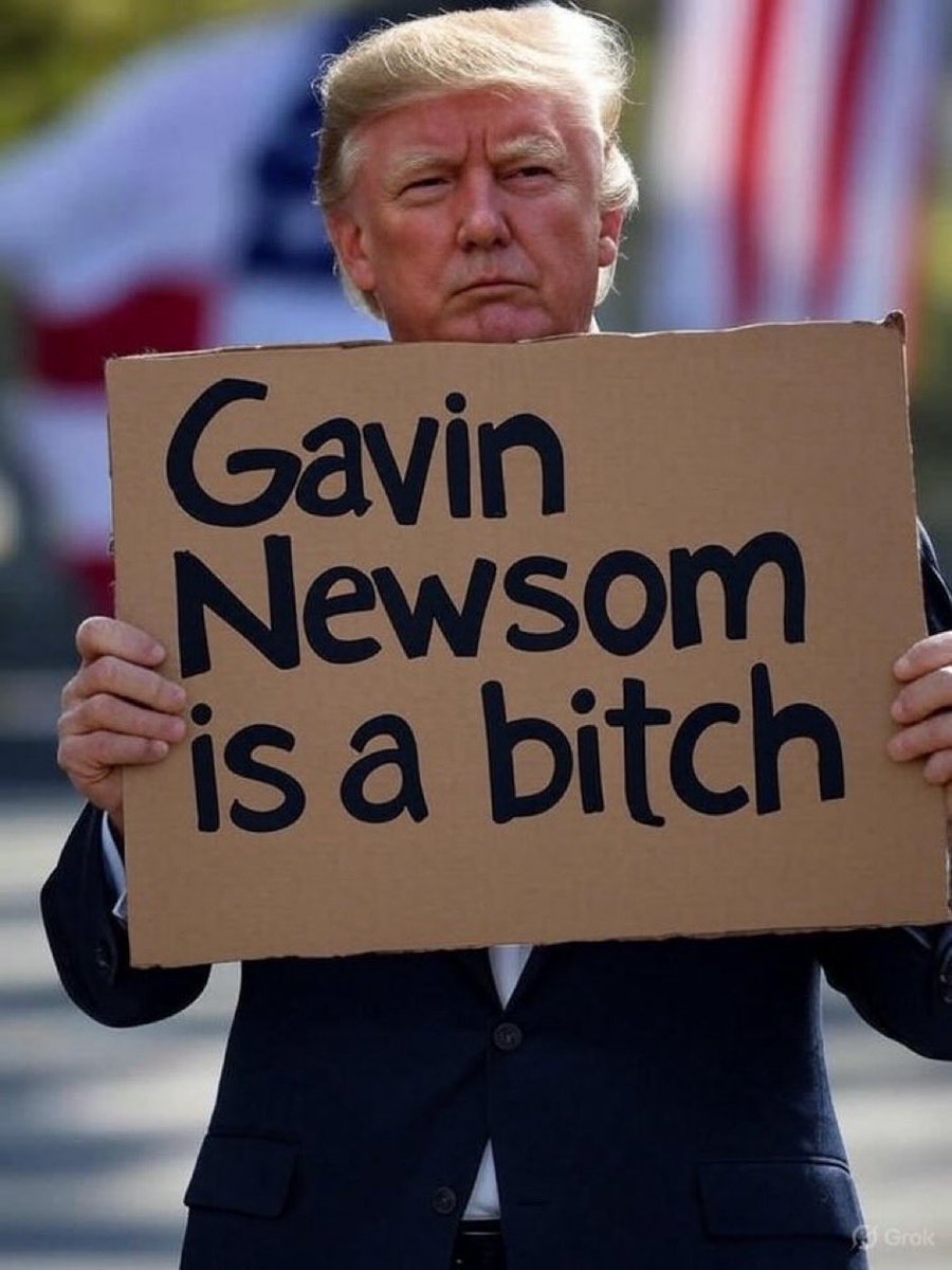 LFleezy23's tweet photo. @GavinNewsom @realDonaldTrump Awwww.  Gavin’s vagina hurts again. https://t.co/x7riIINhoS