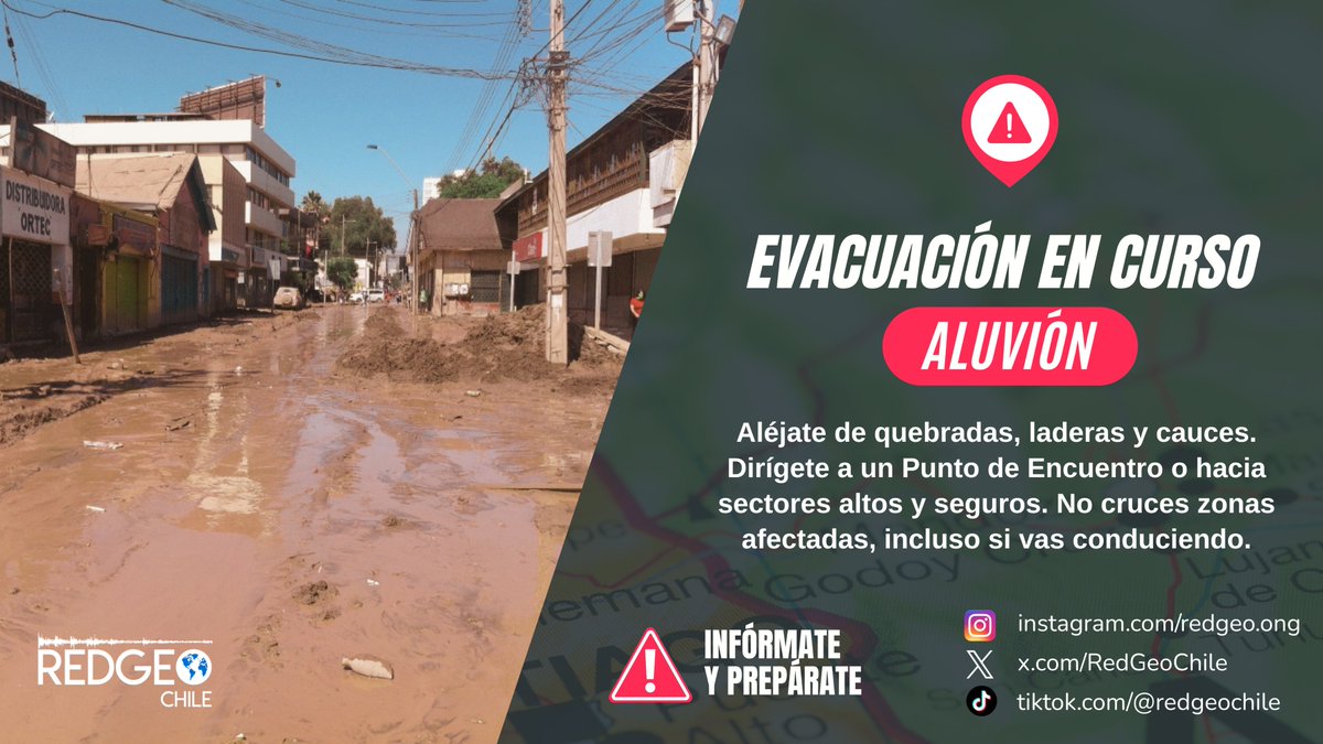 RedGeoChile's tweet photo. 📲 ALERTA SAE ⚠️ | Por aluvión 💧, SENAPRED solicita evacuación mediante mensajería instantánea SAE, evacuar pasaje La Escalera, Vista Hermosa, #Lirquén, en la comuna de #Penco, región del Biobío.

👉🏼 Recuerda mantener la calma, evacuar hacia una zona segura y acatar las instrucciones del personal de emergencia y de la autoridad.