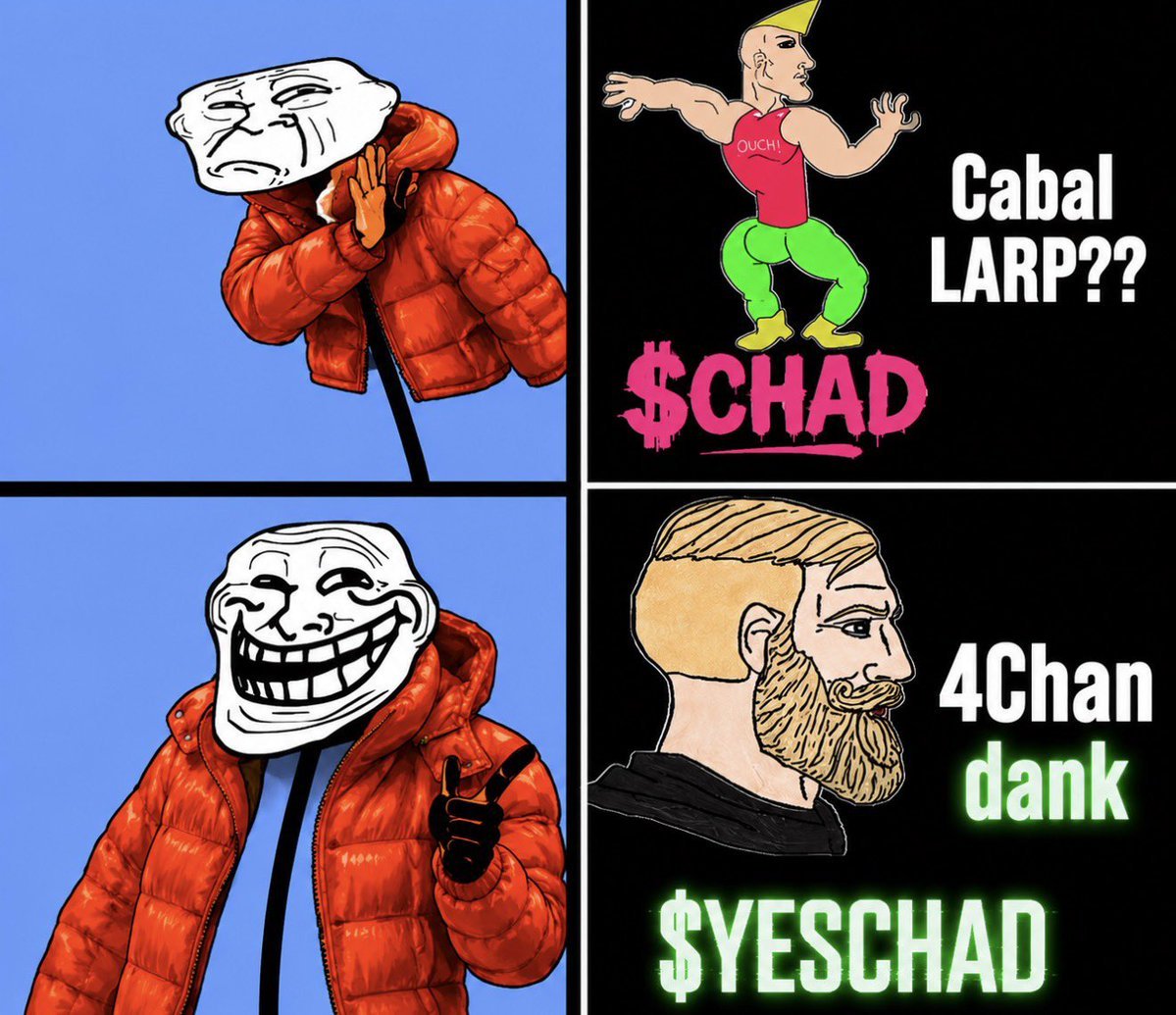BigPMemeLord's tweet photo. @HugglyBro Gay $chad coded. https://t.co/5K68OJQROP