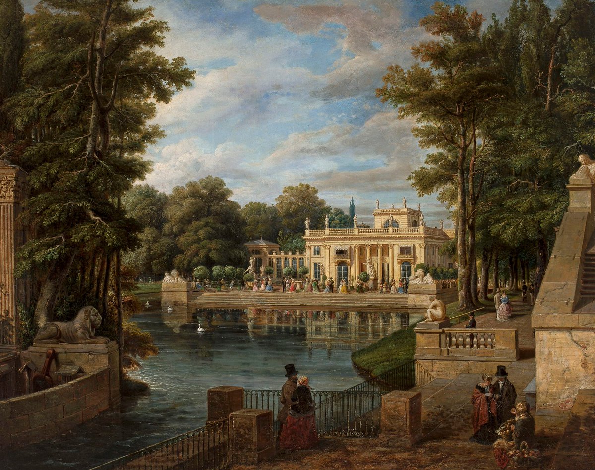 aDose_of_Art's tweet photo. View of the Łazienki Palace in summer, 1838,
by Marcin Zaleski (Polish, 1796–1877). https://t.co/PIbGu0TKhg