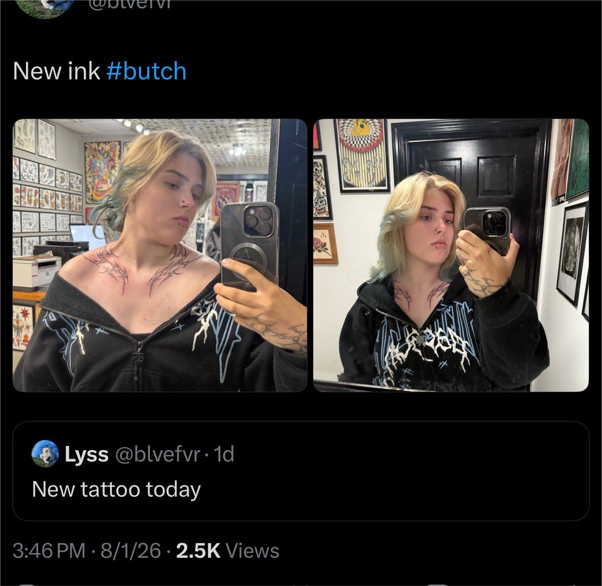 looptybee's tweet photo. if this is butch then wtf am I. Actually can you delete the heart headass https://t.co/NQoTDMTOsU