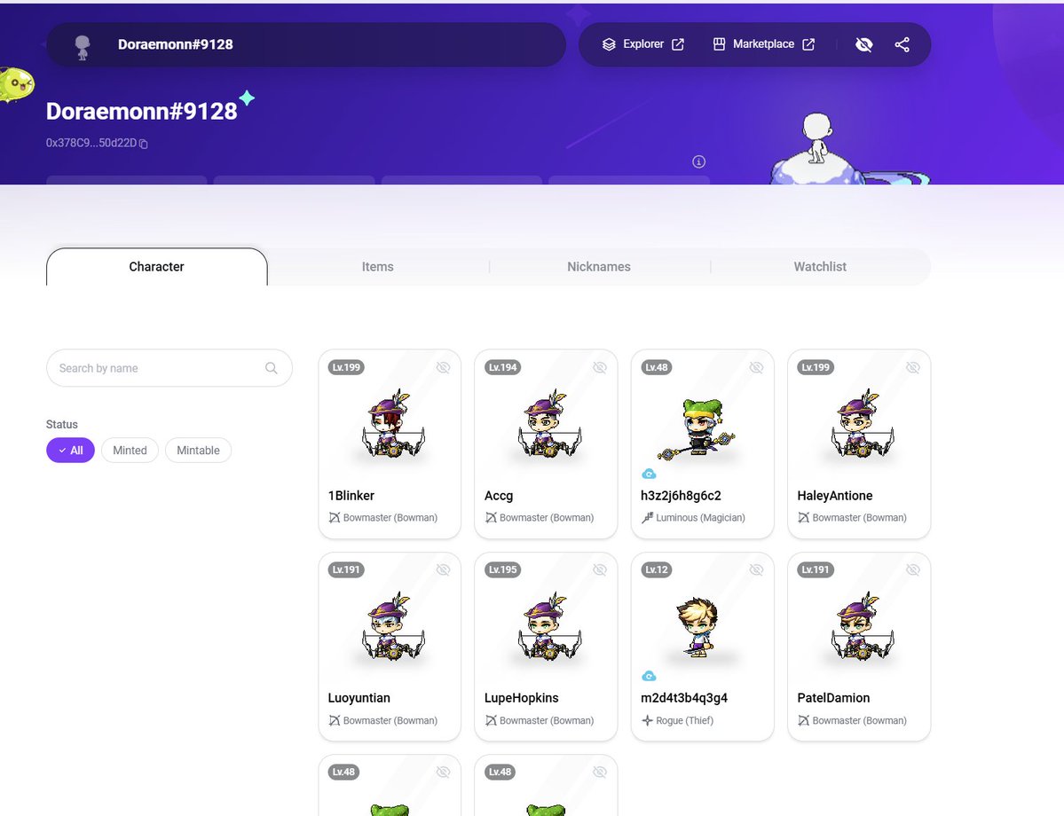 ReallyBunned's tweet photo. I honestly can’t remember the last time I did a PQ in @MaplestoryU.

The number of Neophyte equipment items being minted every day has always puzzled me, so I did a quick random check. The very first account I looked at already appeared to be a PQ farming bot, with around 370m NESO in lifetime trading volume, entirely from sales with no purchases.

If that activity is automated, imagine how much value these accounts are extracting in total.

I’m sure there are still legitimate players doing PQ for early progression, or even just for fun. Benefit of the doubt 😅

But if the feature is now largely overrun by bot extractors that continually damage the ecosystem, temporarily disabling it may be better than leaving it open. It could then be re-released once proper prevention measures are in place. 

@nexpacetime