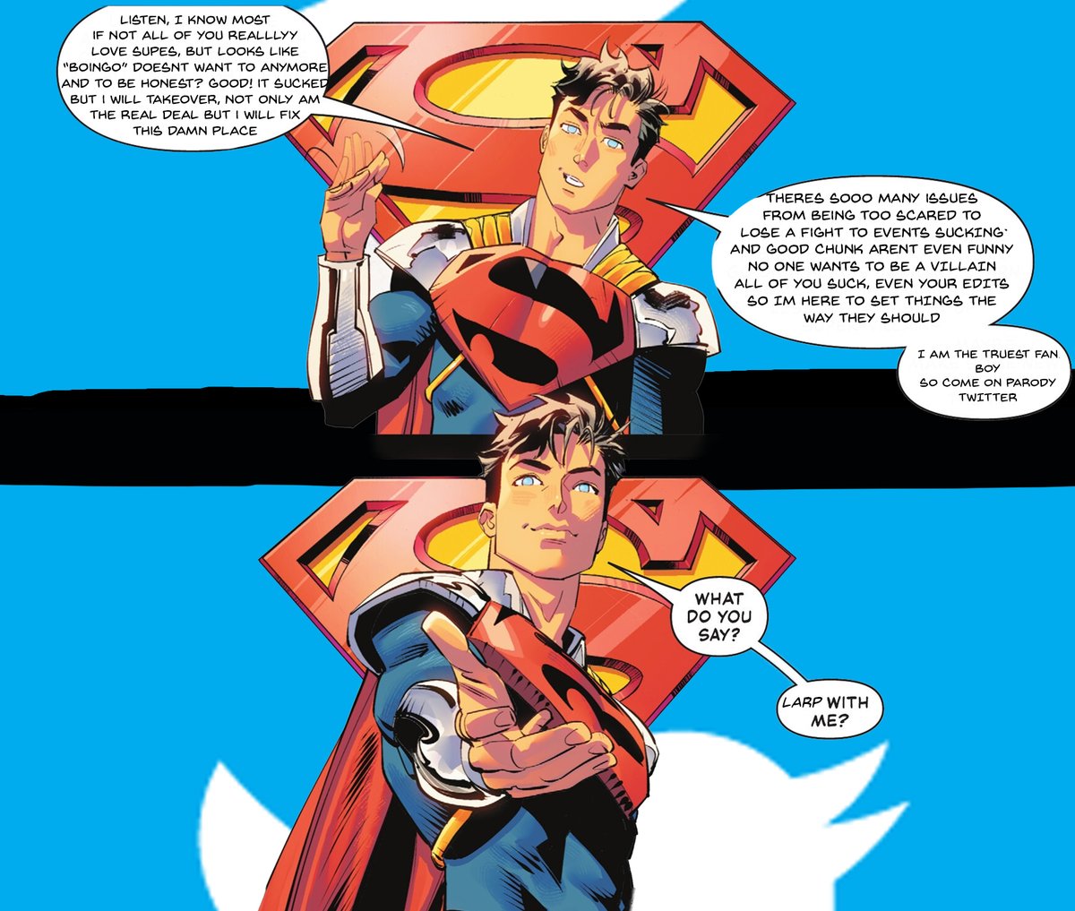 SuperManAt1's tweet photo. LETS LARP 3/3 https://t.co/BwpcRlVieB