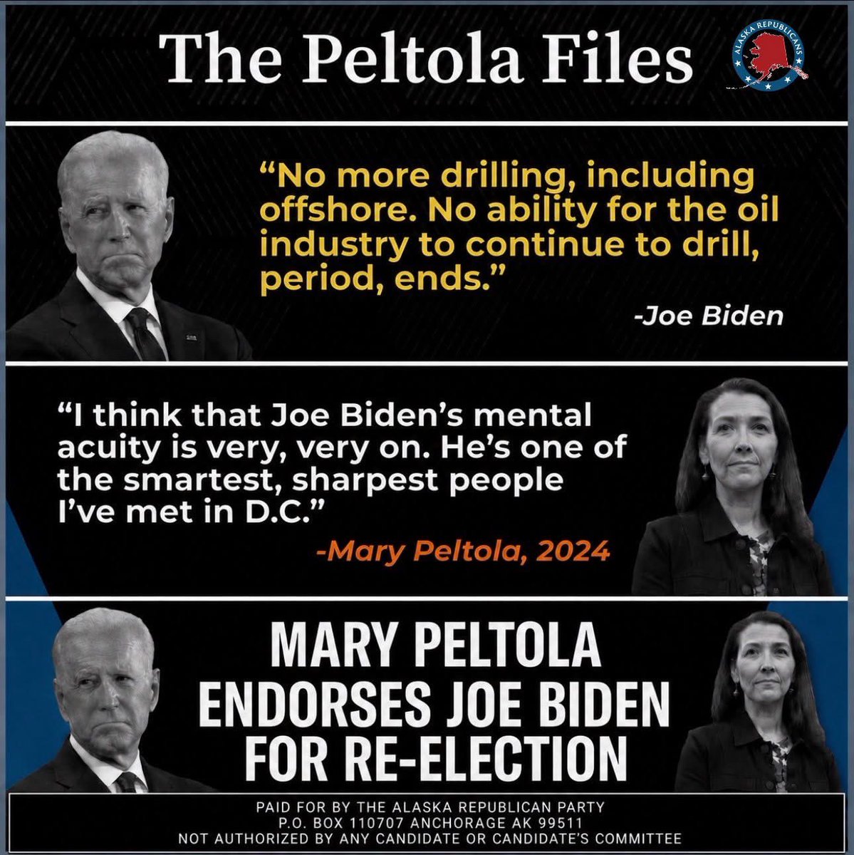 ReimFisk's tweet photo. @MaryPeltola It’s time for you to tell the people of Alaska what you did to them with your voting record, not just the people the whole State as well you insidious witch! https://t.co/sW4y5CPuN5