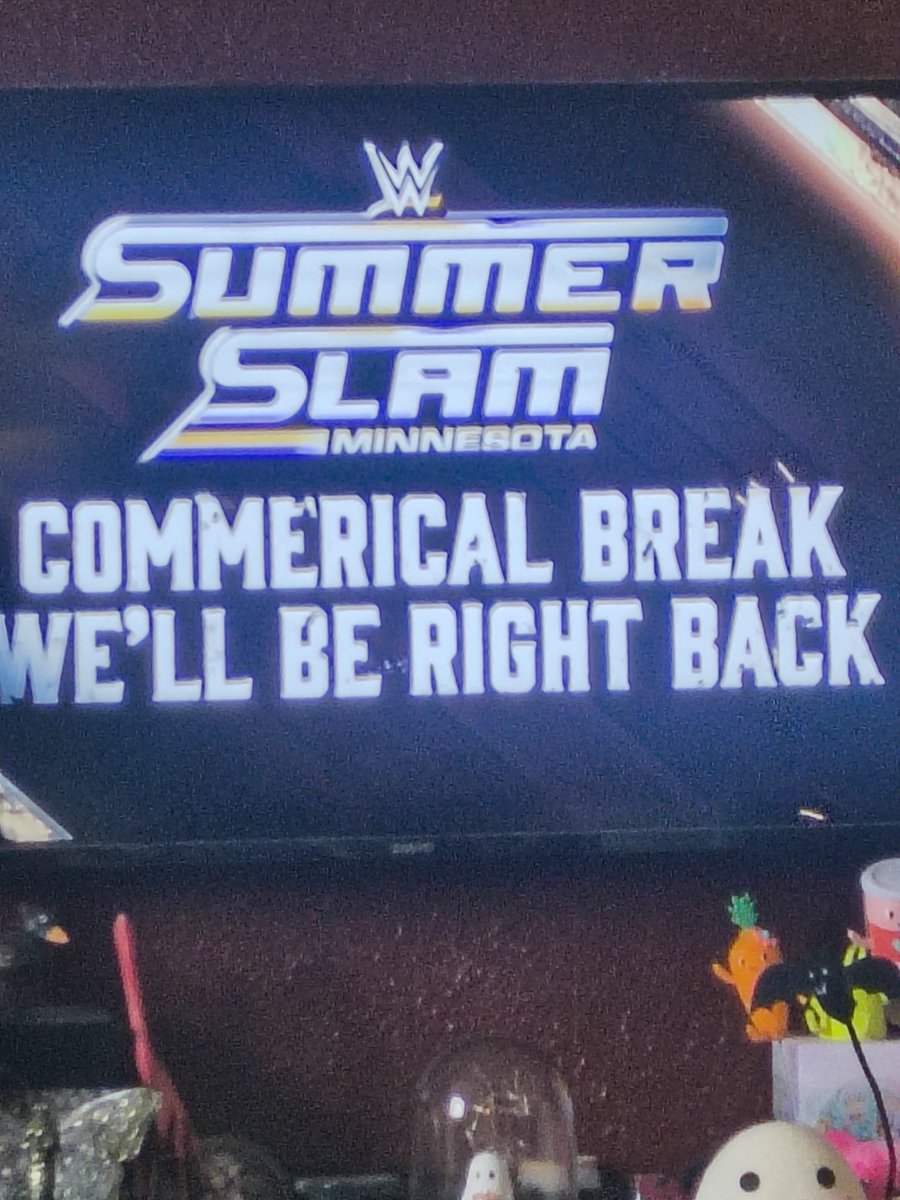 DannyDamanMC's tweet photo. Getting tired of these commerical breaks. Can't even spell it right. #wwe #summerslam https://t.co/tw0ybTu3IH