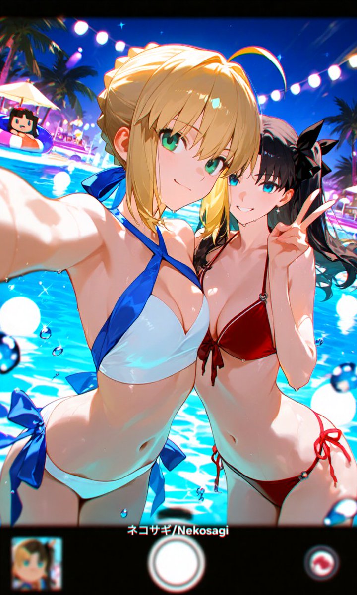 N_e_k_o_s_a_g_i's tweet photo. 🏖🌅📸

#saber #rintohsaka #honkaistarrail 
#崩壊スターレイル #fatestaynight https://t.co/WG3C1LSvqK