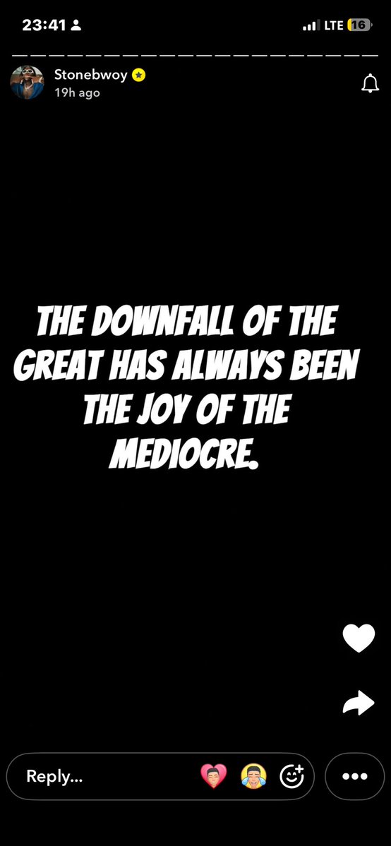 PaulAlertz's tweet photo. Something that @stonebwoy  posted about 19 hours ago. Fvk u brr https://t.co/oPpDJSLHJw