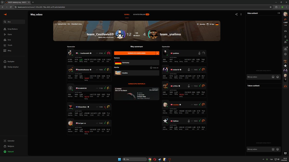 durran4510's tweet photo. @FACEIT_Darwin  bu adam nasıl bizim karşımıza geliyor ve hile gibi oynuyor. arkadaşlarını mı boostluyor  hiç karşılık veremeden kaybediyoruz? https://t.co/RP9wp9bxwe