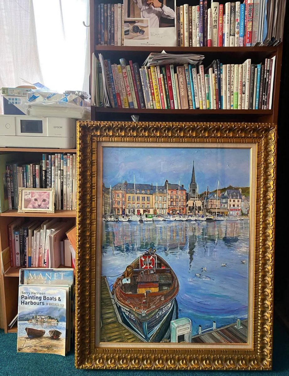 PainterTakuya's tweet photo. my art work

「Winter Honfleur, (France)」
冬のオンフルール

size:P25 (80.5x60.5cm)
Flame size 100cmx80cm
WORK:TAKUYA TAKAHASHI(Japan)
metaAI解説付き

#art #oilpanting #artist #France #honfleur #オンフルール #フランス🇫🇷 https://t.co/vr7Vh0VSMs
