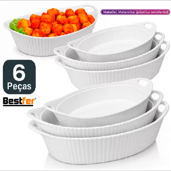 I_DanyR's tweet photo. 🍽️✨ Dê uma olhada no Jogo de Assadeiras Bestfer!

✔️ Até 6 peças
✔️ Travessas ovais em melanina branca
✔️ Ideais para servir e assar com praticidade
✔️ Elegância para o dia a dia e ocasiões especiais

💰 De R$39,90 a R$67,99

👉 Compre agora na Shopee:
https://t.co/d3Z5bn6KGR https://t.co/3CGyBtG3U7