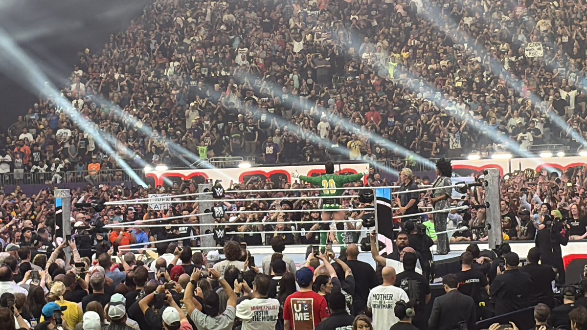 WrestleRant's tweet photo. Would’ve been dope if they played “This Fire” since today marks the exact 20-year anniversary of CM Punk’s WWE debut, but I’ll never not get goosebumps for “Cult of Personality”. #SummerSlam https://t.co/Jvpezg0MrP