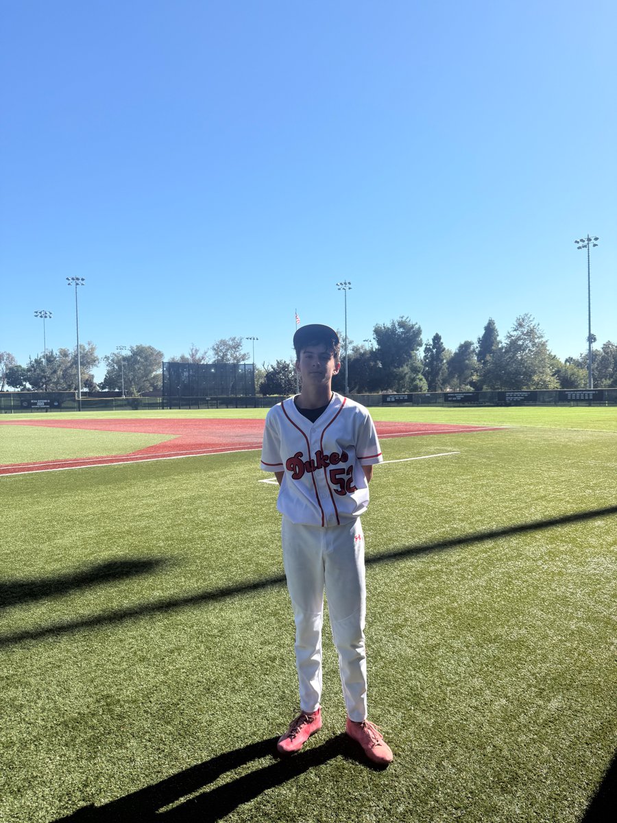 FiveToolCA's tweet photo. #FiveToolWest F. @SoCal_Dukes 2, Jara Baseball Academy National 1
PoG: Dillon Salas 7 IP, 0 ER, 9K https://t.co/AnGHNZetnH