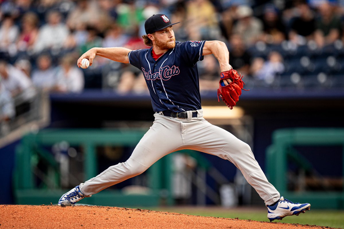 ChrisJared01's tweet photo. A career start for Danny Thompson Jr. (@BlueJays No. 15) tonight in Hartford

6.0 • 1R • 0 BB • 7 K

First quality start since joining the @fishercats rotation on June 16, his longest start since being drafted &amp; his most Ks in a Double-A start

Cats lead at the stretch, 2-1 https://t.co/LcwStmNs8r