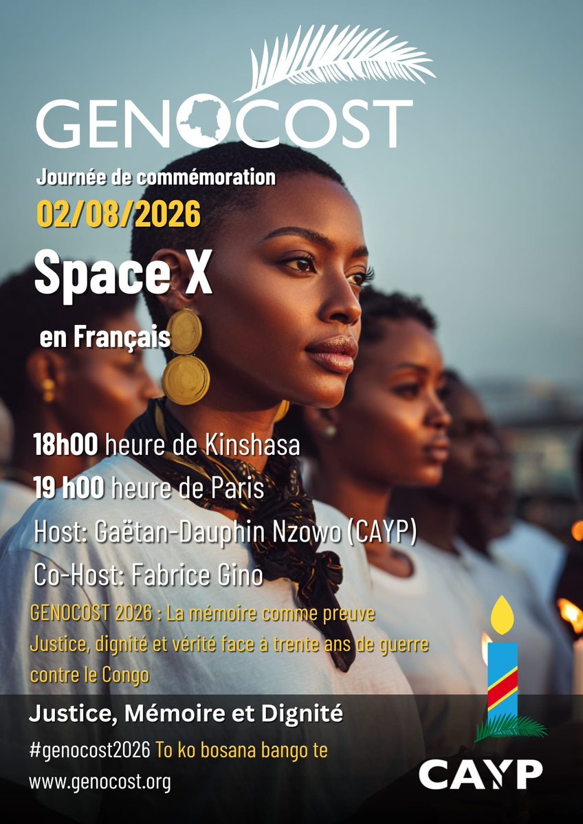PombeSymphorien's tweet photo. #GENOCOST
#Cayp
Merci pour l’invitation et pour la parole accordée @PatrickRugaba @Eric @Titina @ItemeRadio @Curious39031228
@VictoireUmuhoza
@shinani1 @louiseuwacu Ensemble, par delà les frontières et les origines, œuvrons pr la VÉRITÉ, la DIGNITÉ HUMAINE et une PAIX DURABLE https://t.co/0SxecHuqIj