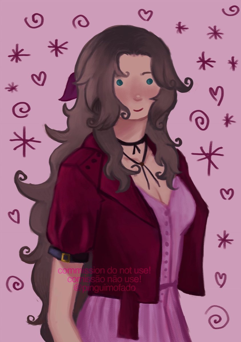 pinguimofado's tweet photo. comm que fiz para @bikan_g  da #aerith de #finalfantasy https://t.co/EFtW7B1LIE
