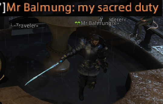 Laura_Eworth's tweet photo. there's a guy here called mr balmung and he's protecting the yuri fountain as is his sacred duty https://t.co/Tq90xOh4QB