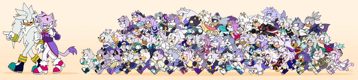 WolfOfHearts's tweet photo. Thats a lot of kids...

Initally done as a mass attack on AF, grew into a little love letter to all the awesome people ive met through this community. 

I tried to draw as many as i could in the month with a total of 52! hope you like it everyone c:

#silvaze #silvazefankid https://t.co/uGcHDBx7id