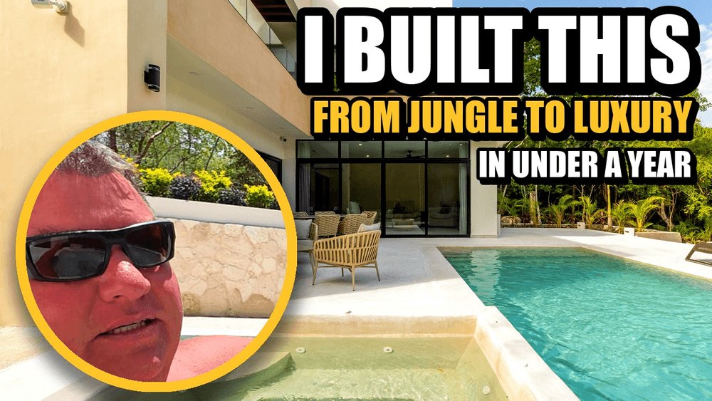 wcdairyguy's tweet photo. One year ago: solid jungle on solid rock. Today: open for bookings. We filmed the whole build — full story: First 10 bookings get airport transportation + a couples massage. https://t.co/vH2U0dyL0N