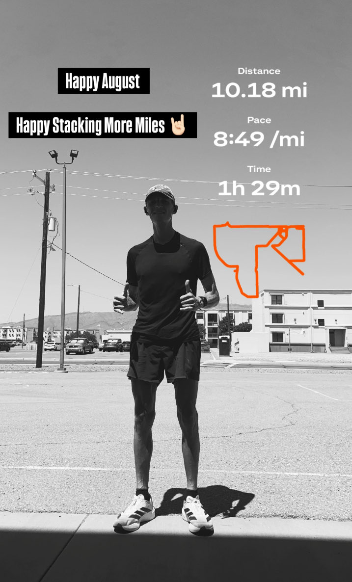 Wix47's tweet photo. 10 Miles ✅

Happy August 

Happy Stacking More Miles 🤘🏻 https://t.co/iQTvjnpzes
