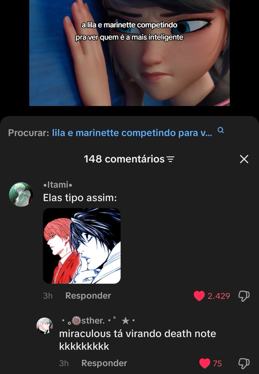 oreZSoons's tweet photo. Miraculous virou Death Note eu amo esse Fandom KKKKKKKKKKKKKKKKKK https://t.co/DMvtbLiPe1