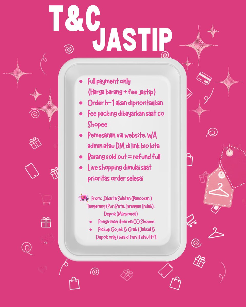 nitipcatip's tweet photo. haii guys kita open jastip tomo land🪅 fee start 2k only<3
more info bisa tanya admin ke link👇🏻
https://t.co/acIaORWvf8
#zonauang #jastip #tomoland #belanja https://t.co/JifFVDZgch