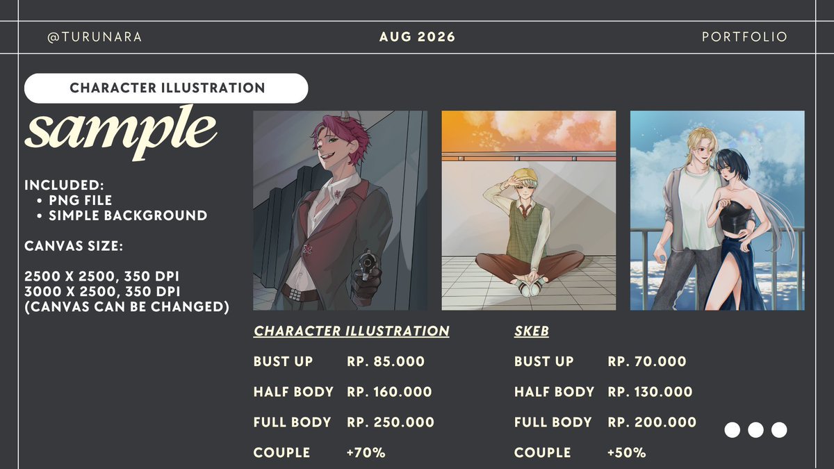 turunara's tweet photo. [ ⤿ + ♡ are appreciated ] 󠀠󠀠ㅤㅤㅤㅤㅤㅤㅤ 󠀠
⊹ ࣪ ˖ OPEN COMMISSION ⭑.ᐟ 
For both Local (🇮🇩) &amp; International.

Contact me on
X: @turunara
Discord: turunarra

For International buyer:
https://t.co/qsVFb2CRci https://t.co/U8HIeLqkBb