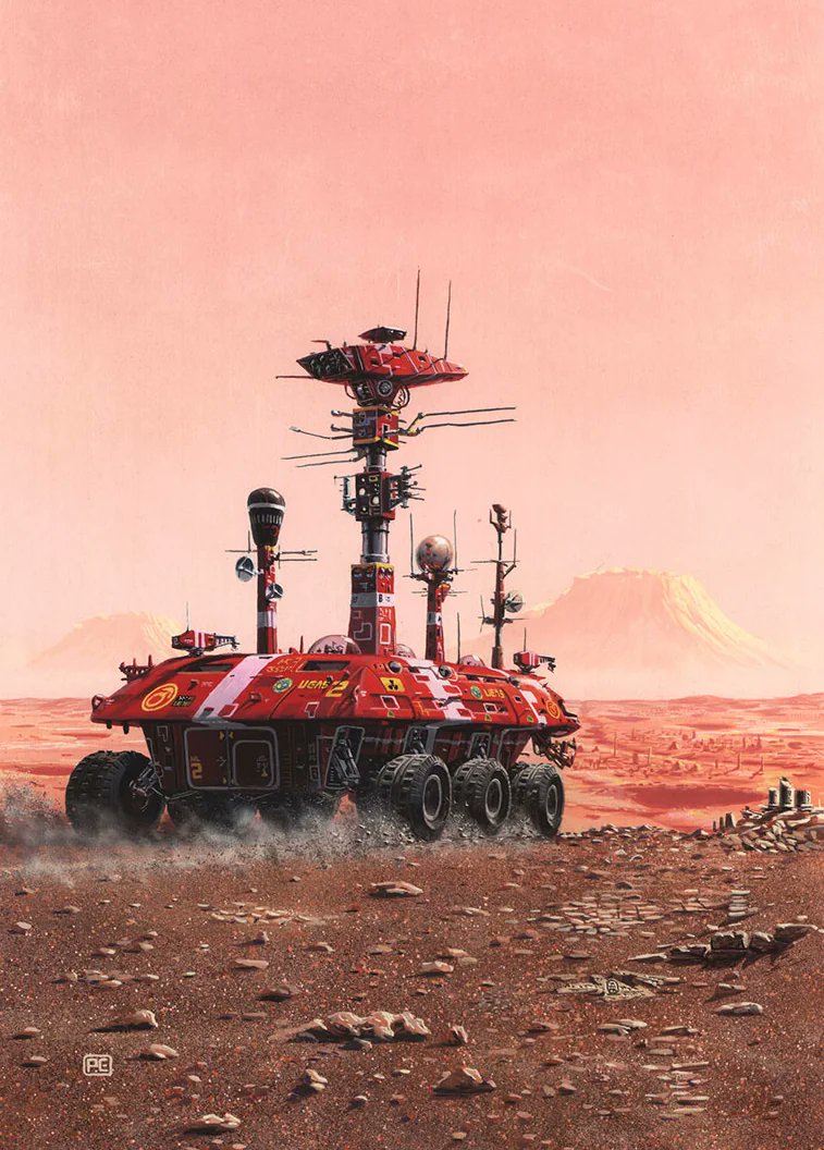 SciFiArchives's tweet photo. A Martian Odyssey cover art by Peter Elson https://t.co/OiaN5XV6K2
