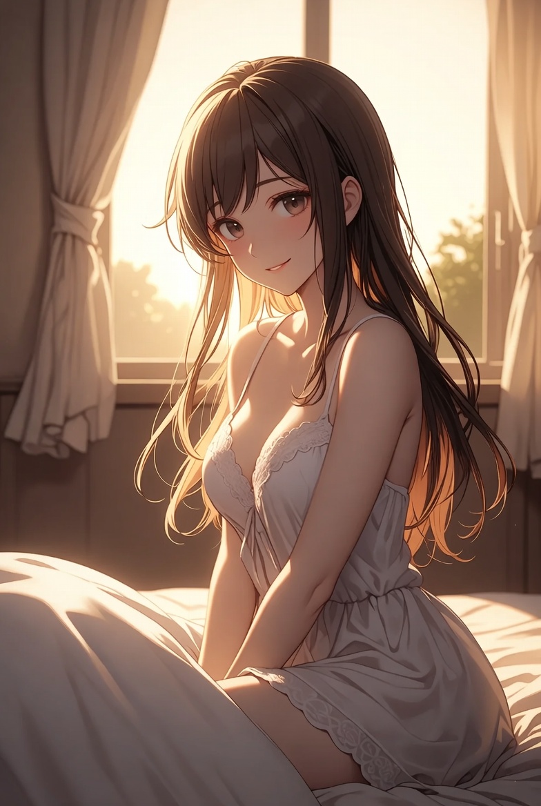 photoboypower's tweet photo. 朝陽に包まれて ~ゆるやかな目覚め~✨
#AI美少女 #朝の光 #animegirl #morningvibes #美少女イラスト #AIart #おはよう #陽光 #ネグリジェ #穏やかな朝 #GrokImagine #美少女 #anime #softlight #朝活 https://t.co/fhzSNO6CuF