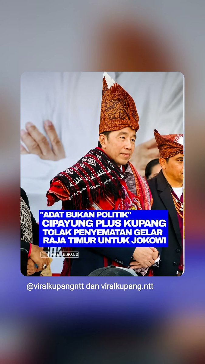 Bambangmulyonoo's tweet photo. Cuma Jokowi yg adat dijadikan ajang politik demi ambisi keluarganya... https://t.co/fFVblaiYWA