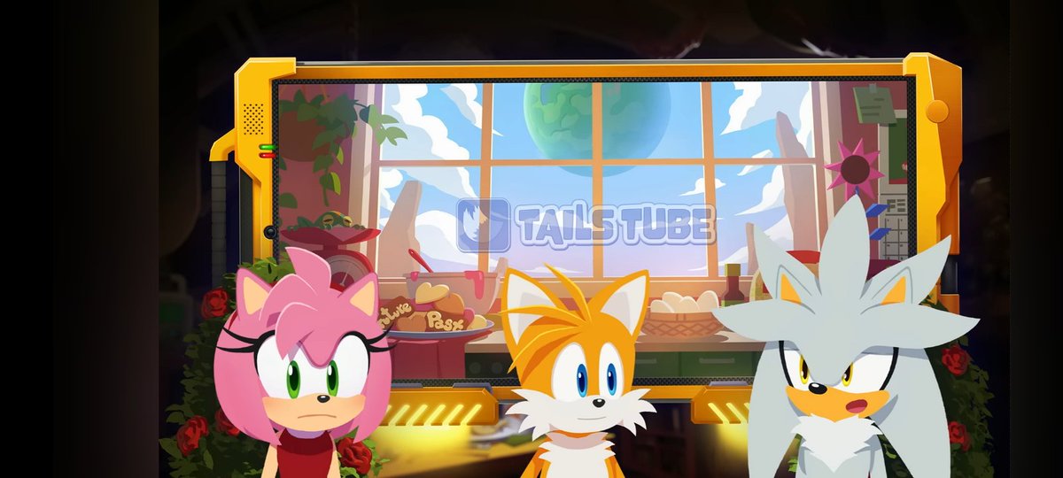 TaintedFutures's tweet photo. I find it cute that Silver offered to come back some other time after seeing Amy upset because Sonic wasn't there 🩶 https://t.co/KKGkW1DDYR