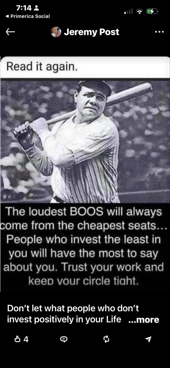 jeremypost76's tweet photo. People who invest the least in your journey usually have the most to say. Tune out the noise from the sidelines, trust your work, keep your circle tight, and keep swinging! ⚾️💪🔥
Drop a "Focus" below if you're locked in! 👇
#MindsetMatters #KeepSwinging #FocusOnYourGoals https://t.co/5DHVFtlqfm