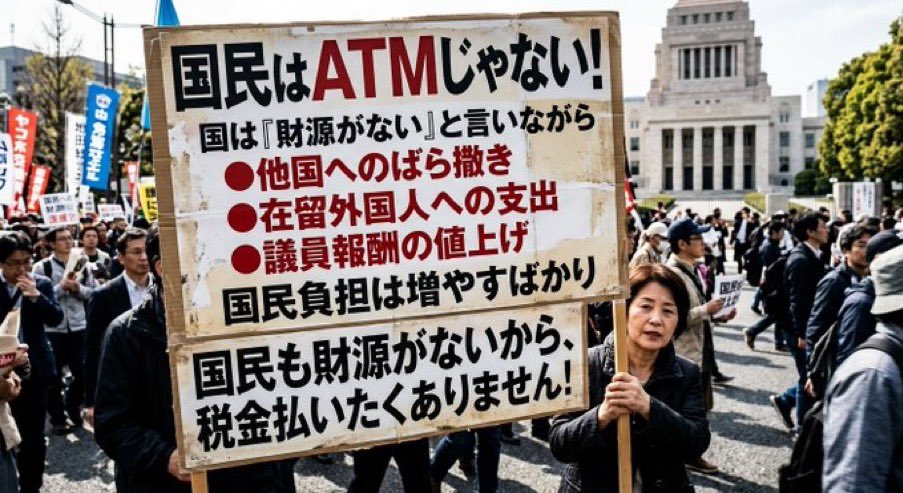tanakaseiji15's tweet photo. 舐めんじゃねーぞ！
高市！
国民はATMじゃない！
#高市ﾓｰﾑﾘ https://t.co/ePHC1Li7b8