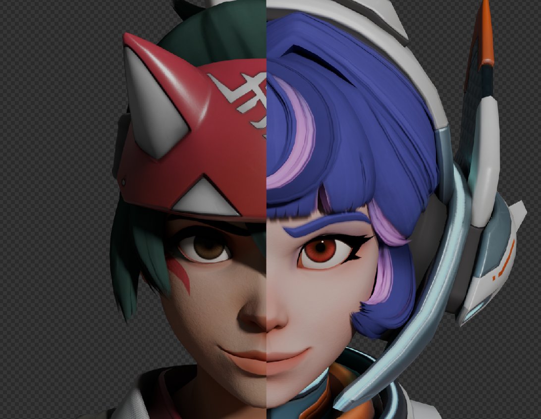 Chergo0's tweet photo. i like when poster make two character into one face, now idk what to do with these lol https://t.co/6VwKQ9srGg